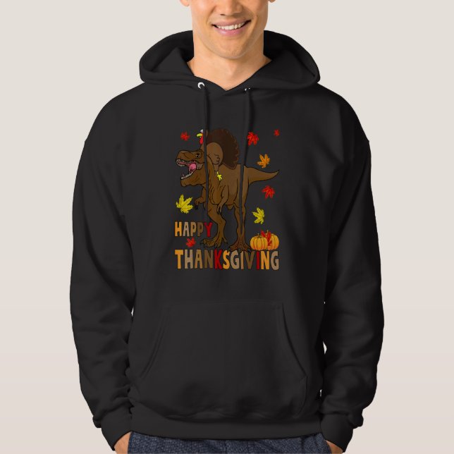 Veste À Capuche Bon thanksgiving T Rex Dinosaur Turquie Costume B (Devant)