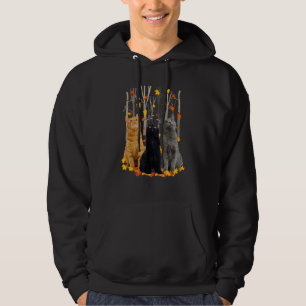 Veste À Capuche Bonjour Automne Maple Cats Leaf Fall Heart Cat