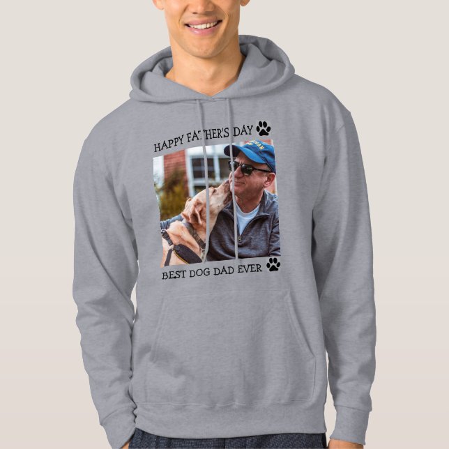 Veste À Capuche Bonne Fête des pères Meilleur Chien Papa Jamais Ph (Devant)