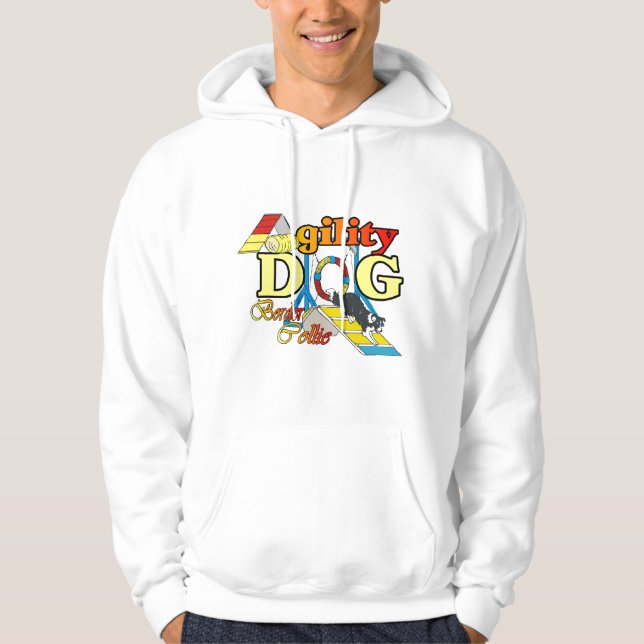 Veste À Capuche Bordure Collie Cadeaux d'agilité (Devant)