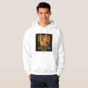Veste À Capuche Born To Be Free Graphic Design pour Amoureux de le