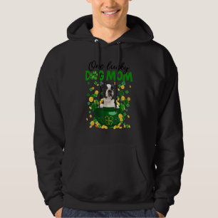 Veste À Capuche Boston Terrier Chien Maman Irlandais Green Shamroc