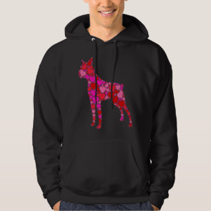 Veste À Capuche Boston Terrier Rose Coeur Rouge Pour Femmes Hommes