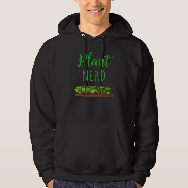Veste À Capuche Botaniste de jardinage drôle nerd de plante (Devant)