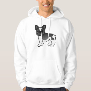 Veste À Capuche Bouledogue français à pied noir Chien de dessin an