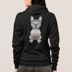 Veste À Capuche Bouledogue français noir / Chien Frenchie de dessi