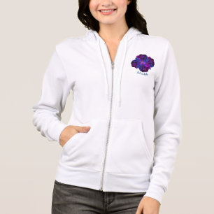 Veste À Capuche Bouquet de fleurs Roses violet personnalisé