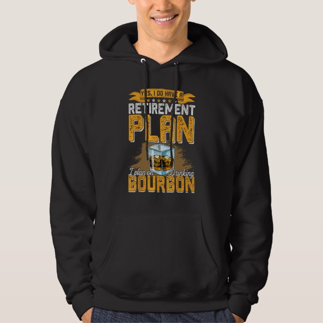 Veste À Capuche Bourbon Whiskey Retirement Retiree Dad Papa Husban (Devant)