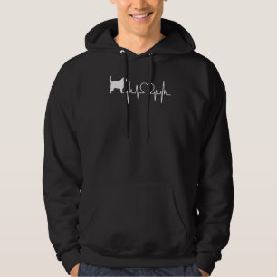 Veste À Capuche Bouton de coeur du chien d'Otterhound
