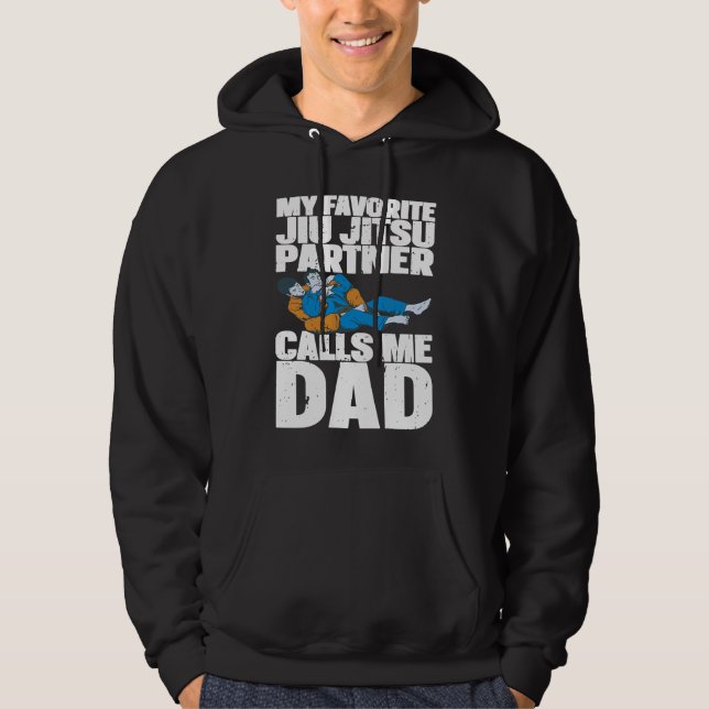 Veste À Capuche Brazilian Jiu Jitsu Dad BJJ Mixed Martial Jiu Jits (Devant)