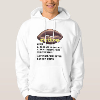 Veste À Capuche Brett Favre : La signification du mot RETIRENT le