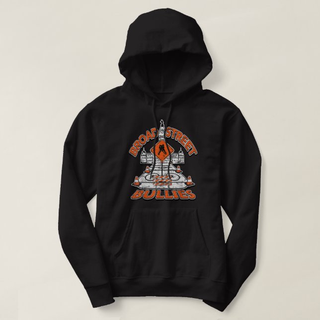 Veste À Capuche Broad Street Bullies Philadelphie Orange et Noir (Design devant)