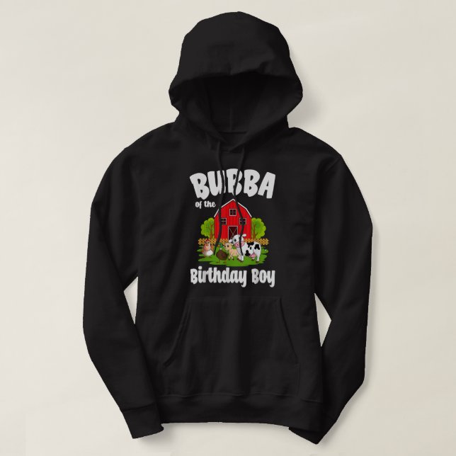 Veste À Capuche Bubba De L'Anniversaire Boy Farm Animal Anniversai (Design devant)
