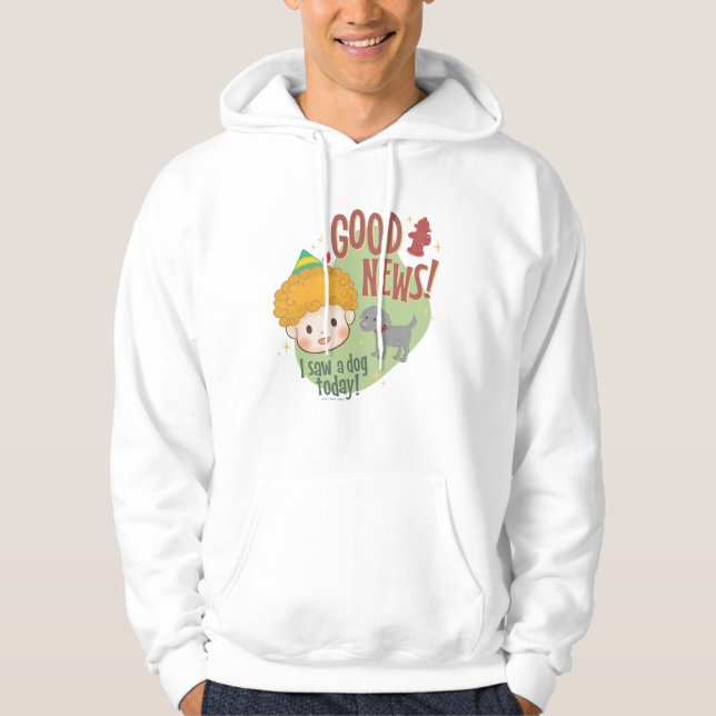 Veste À Capuche Buddy l'Elf Bonne Nouvelle ! J'ai vu un chien aujo (Devant)