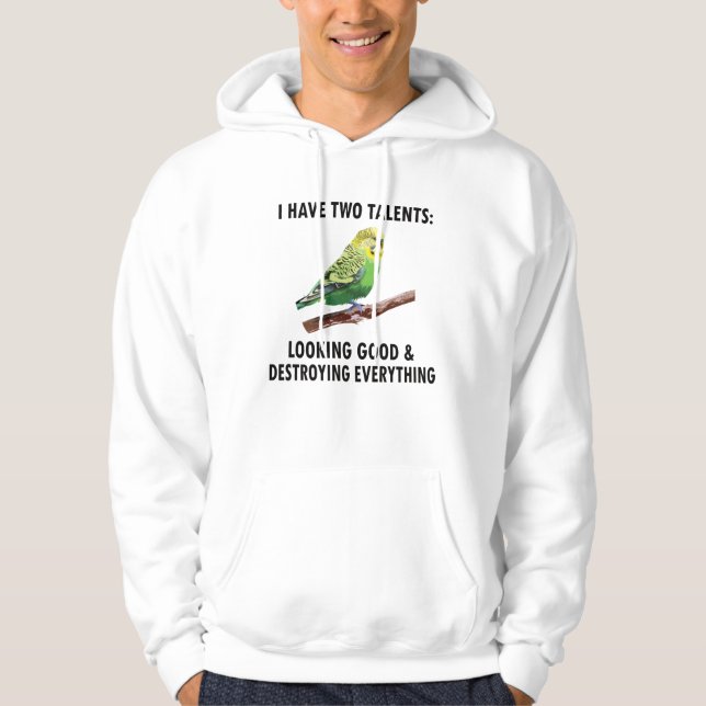 Veste À Capuche Budgie Owen Budgie Lover Parakeet Bird Budgerigar (Devant)