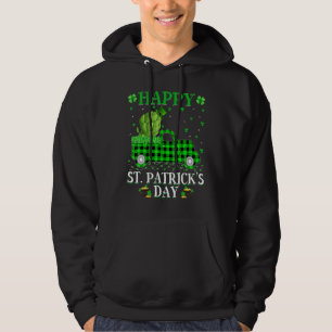 Veste À Capuche Buffalo Plaid Green Truck Artichoke Food St Patri