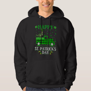 Veste À Capuche Buffalo Plaid Green Truck Dinosaur T Rex St Patri