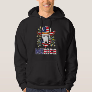 Veste À Capuche Bull Terrier Dog Us Drapeau Casquette Feu d'artifi