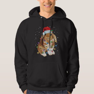 Veste À Capuche Bunny Rabbit lumières de Noël Santa Hat Funny Noël