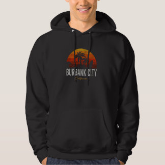 Veste À Capuche Burbank City California Retro Surfer Plage Vintage