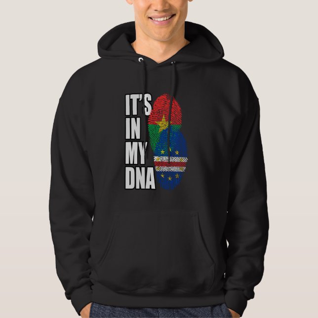 Veste À Capuche Cabo Verdean Et Burkinabé Mélange Drapeau Dna Patr (Devant)