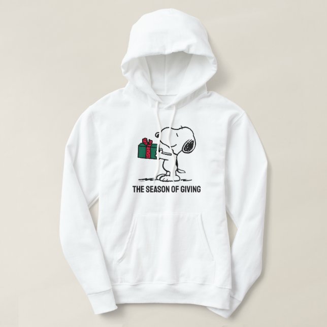 Veste À Capuche cacahuètes | Snoopy Christmas Gift Giver (Design devant)