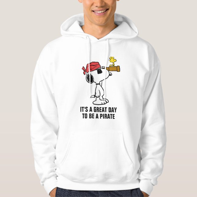 Veste À Capuche cacahuètes | Snoopy et bois de pirate (Devant)