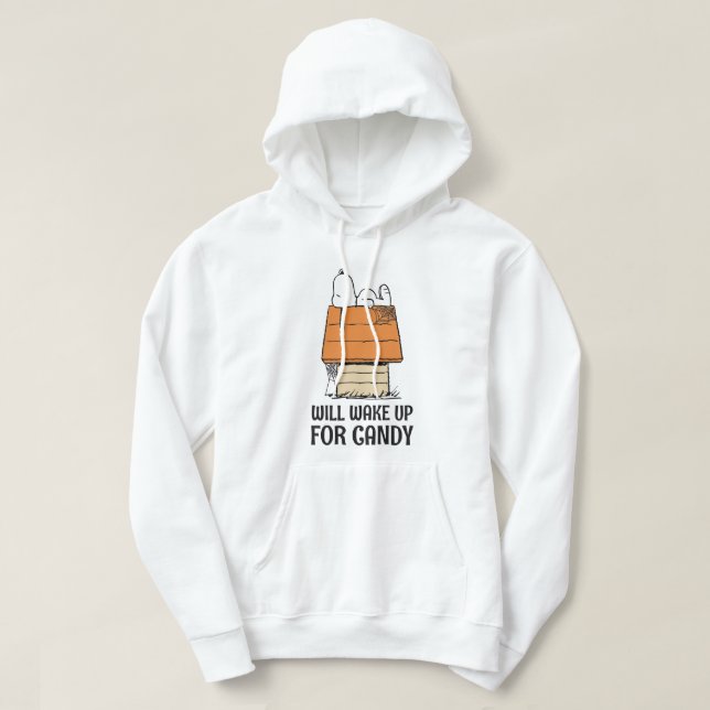 Veste À Capuche cacahuètes | Snoopy Se Réveillera Pour Les Bonbons (Design devant)