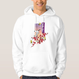 Veste À Capuche cacahuètes Snoopy & Woodstock Branche de fleurs