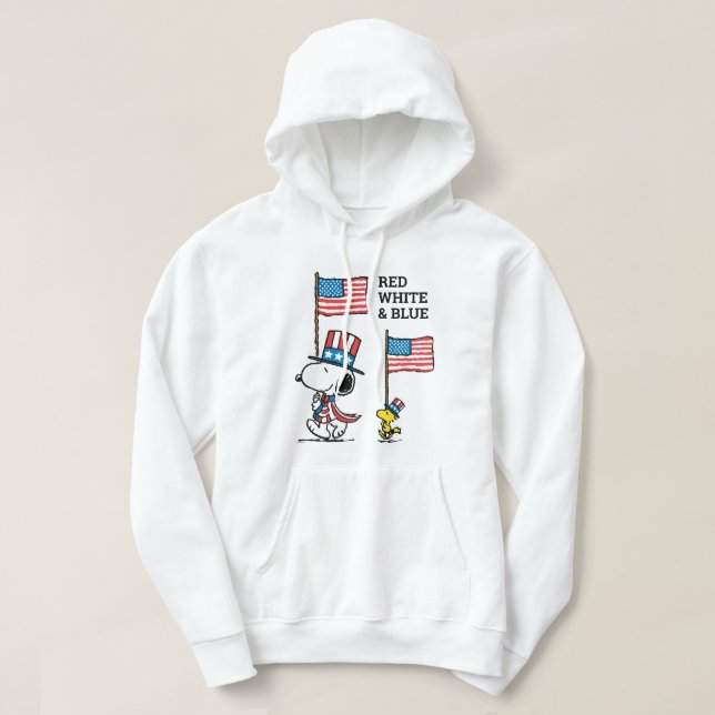 Veste À Capuche cacahuètes | Snoopy & Woodstock Oncle Sams (Design devant)