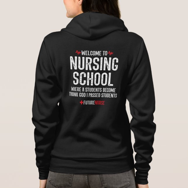 Veste À Capuche Cadeau de l'école de soins infirmiers - Étudiant e (Dos)