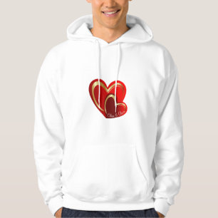 Veste À Capuche Cadeau de petit ami personnalisé Trendy Love Red H