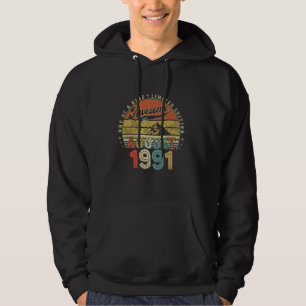 Veste À Capuche Cadeaux D'Anniversaire De 33 Ans Pour Hommes Août