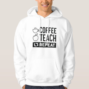 Veste À Capuche Café Enseigner Répéter
