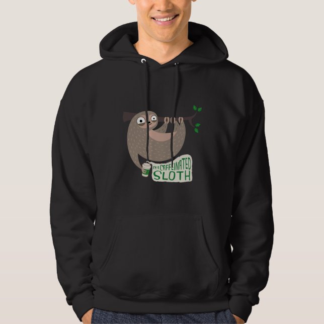 Veste À Capuche Caffeinated Sloth 3630 (Devant)