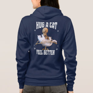 Veste À Capuche Câlins de chat pour se sentir mieux - Drôle d'art 