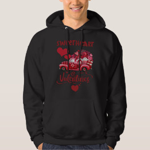 Veste À Capuche Camion Rouge Heureuse Sainte-Valentin Avec Lettres