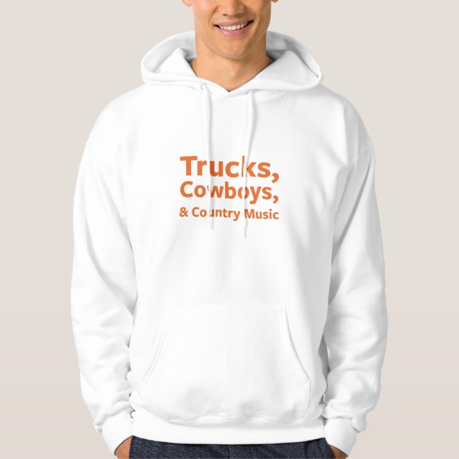 Veste À Capuche Camions, cowboys et musique country (Devant)