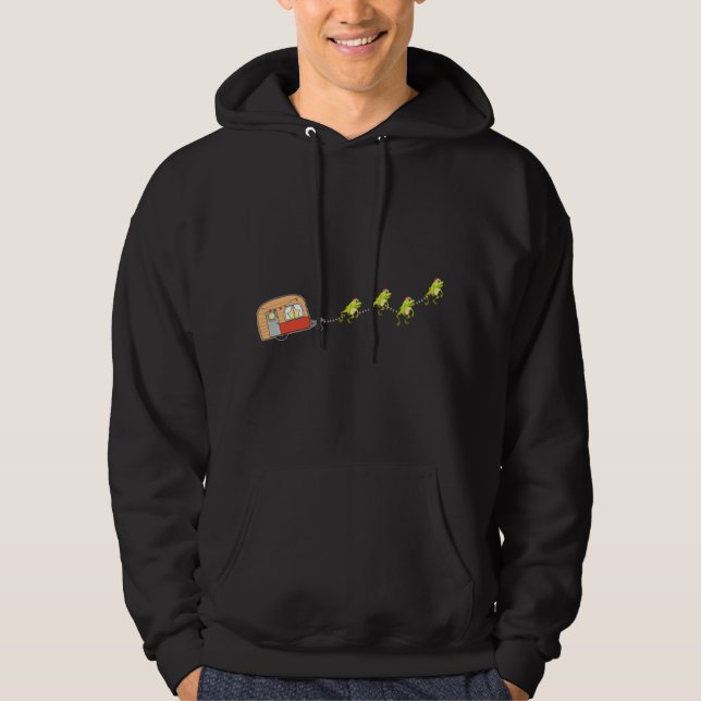 Veste À Capuche Camper Van Christmas Frog Sleigh Cute Animal X mas (Devant)