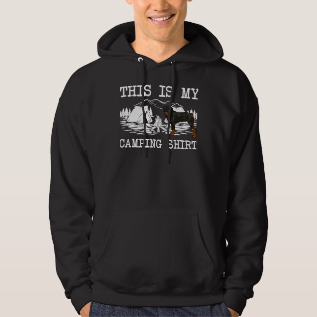 Veste À Capuche Campfire Rottweiler Chien Voici Mon Camping (Devant)