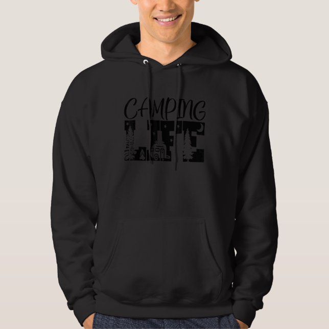 Veste À Capuche Camping Vie Camping Hommes Camping Femmes Enfants (Devant)