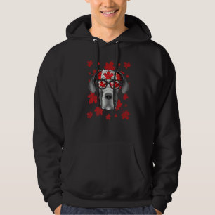 Veste À Capuche Canadian Great Dane Patriotique Drapeau Canada Feu