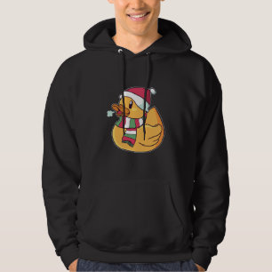 Veste À Capuche Canard en caoutchouc de Noël Chapeau de Père Noël 
