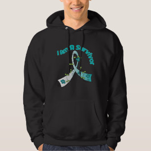 Veste À Capuche Cancer du col de l'utérus je suis un survivant