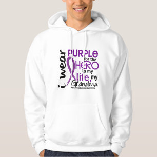 Veste À Capuche Cancer pancréatique pour mon héros ma grand-mama