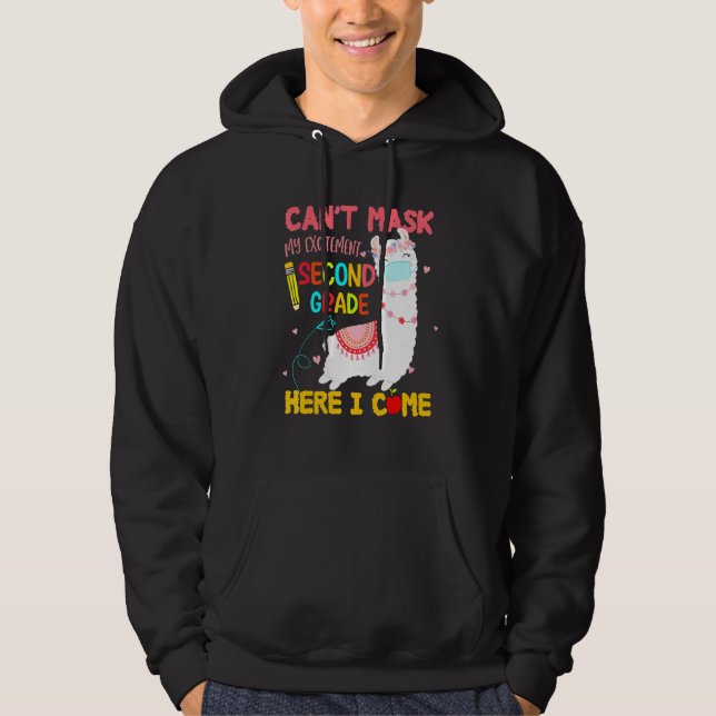 Veste À Capuche Cant Masque Mon Excitation Deuxième Année Je Viens (Devant)
