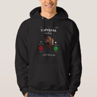 Veste À Capuche Capybara Appelle Et Je Dois Aller Capybara