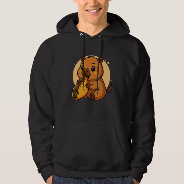 Veste À Capuche Capybara Eating Taco Mexican Capybara Kawaii Anime (Devant)