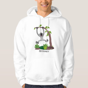 Veste À Capuche Caricature de bande de gibbon joyeux