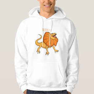 Veste À Capuche Caricature de lézard à col frisé orange